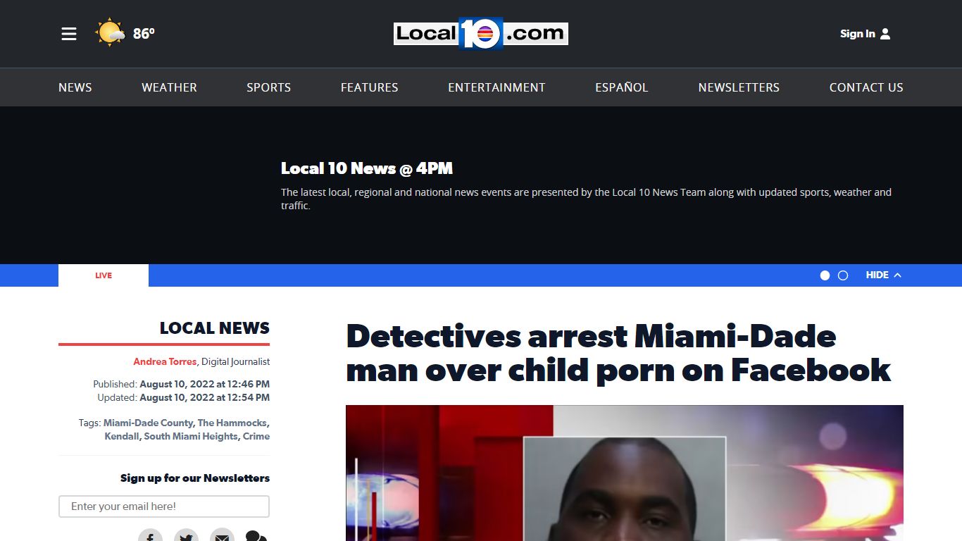 Detectives arrest Miami-Dade man over child porn on Facebook